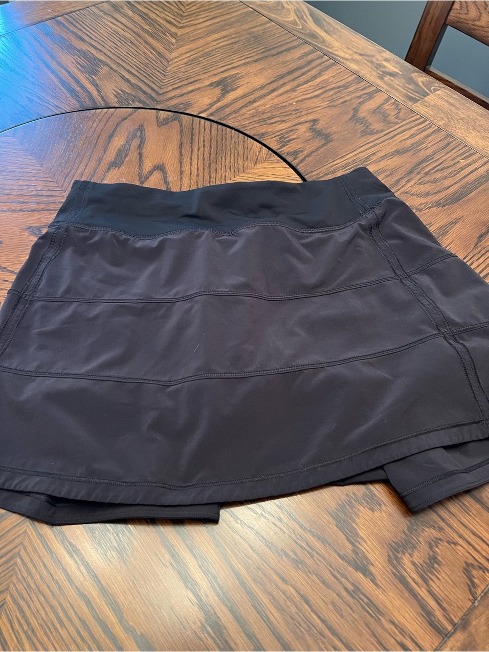 Lululemon Women’s Black Athletic Pull-On Short Solid Skort, Regular 4 # 638